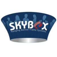 12ft. x 4ft. Hanging Banner Tapered Circle Single-Sided (Graphic Package)