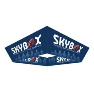 Skybox 12 x 4 ft. Hanging Banner Tapered Square Double-Sided (Graphic Package)