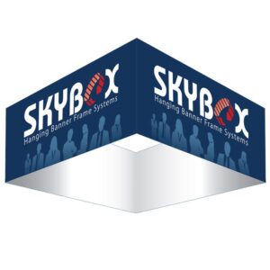 Skybox 8 x 3.5 ft. Hanging Banner Square Single-Sided (Graphic Package)