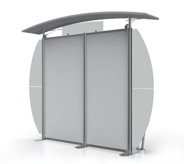 10ft Timberline Modular Display w/ Arch Top, Metal Fusion Curved wings and TV mount - Image 4