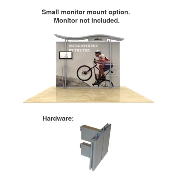 10ft Timberline Modular Display w/ Wave Top & Straight Fabric Sides - Image 2