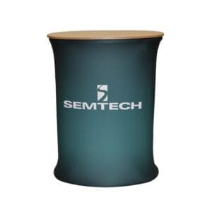 Wave Tube Oval Display Counter 40" High with Dye Sub graphic