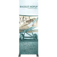 Hopup 2.5ft Backlit Straight Full Height Tension Fabric Display Kit