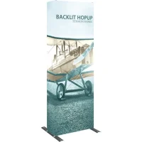 Hopup 2.5ft Backlit Straight Full Height Tension Fabric Display Kit - Image 2