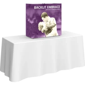 Embrace 2.5ft Backlit Tabletop Push-Fit Tension Fabric Display